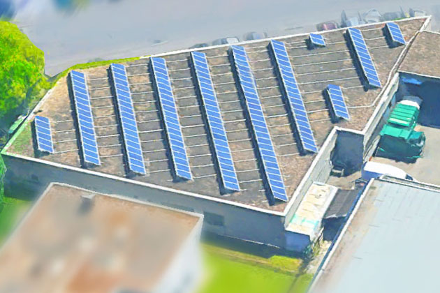 Widmann Gebäude von oben