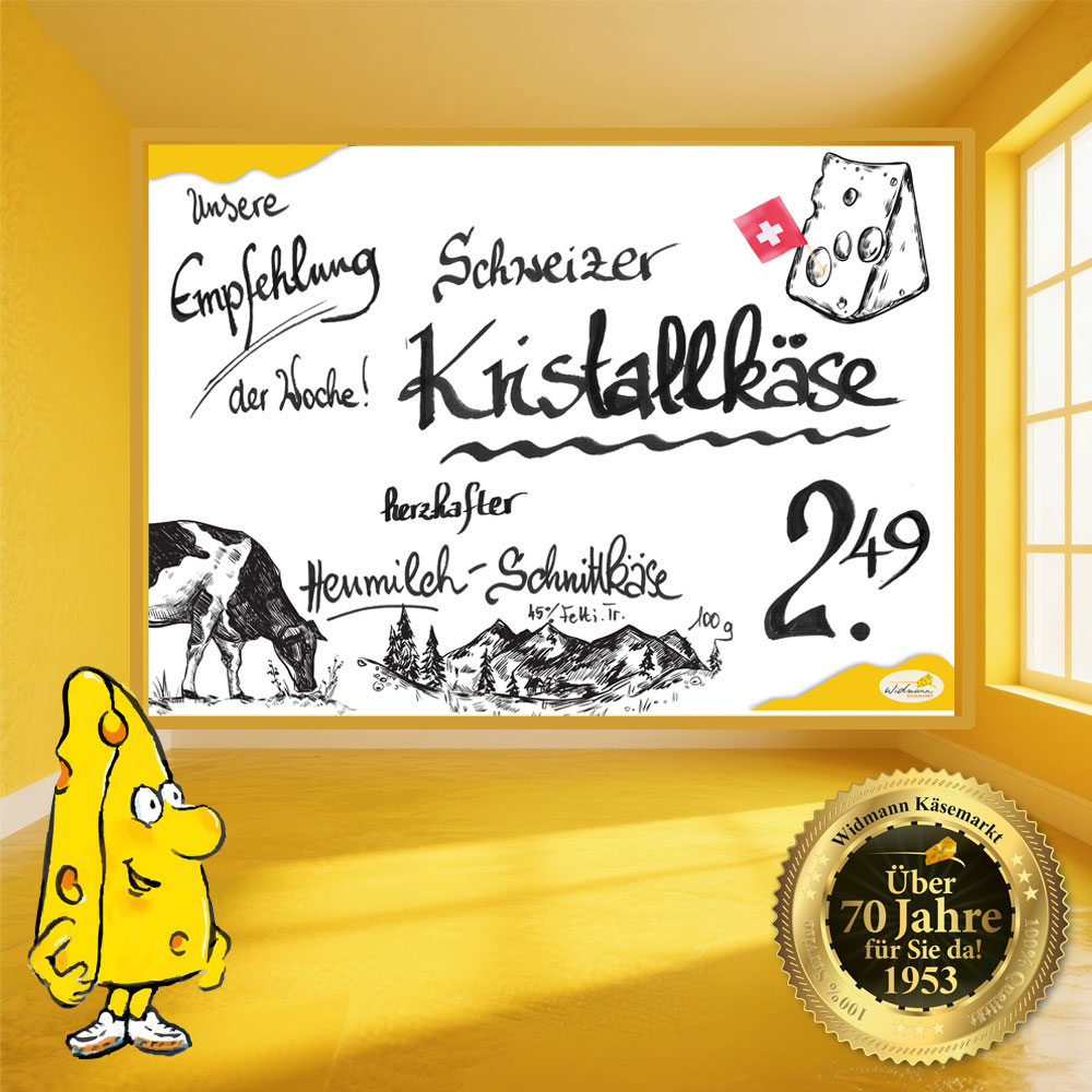 Angebot für schweizer Kristallkäse, Heumilch Schnittkäse