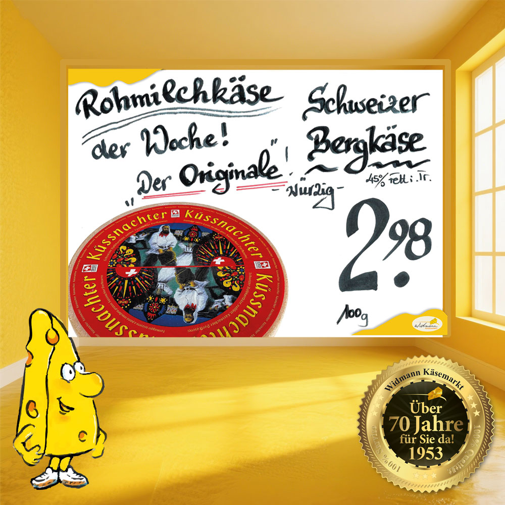 Unser Angebot der Woche - Küssnacher. Ein würziger schweizer Bergkäse.