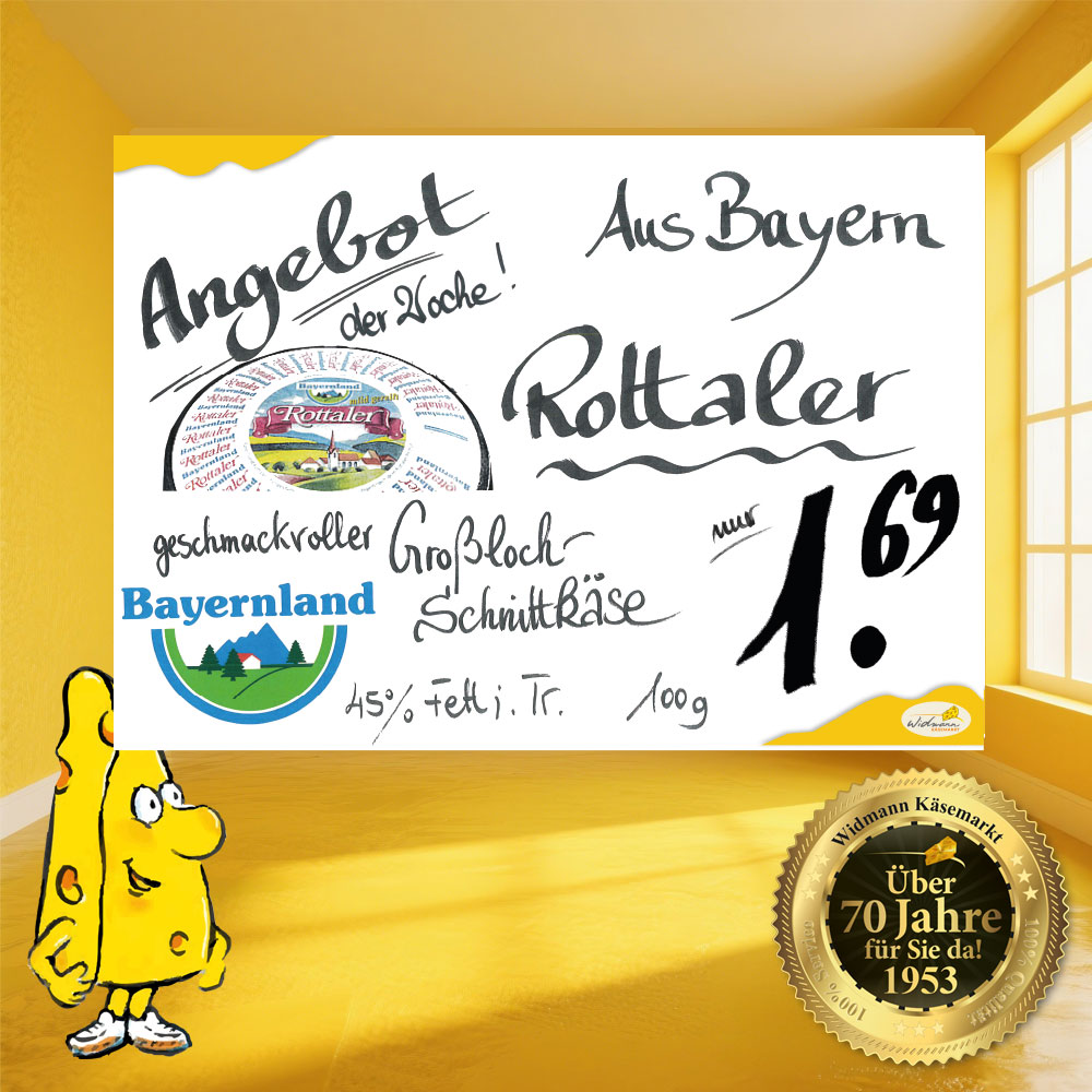 Angebot der Woche: Rottaler Schnittkäse aus Bayern