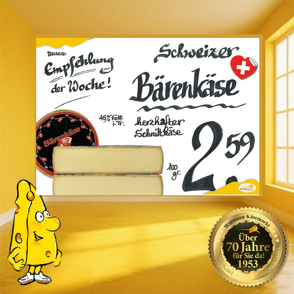 Unsere Empfehlung der Woche: der herzhafte schweizer Bärenkäse.